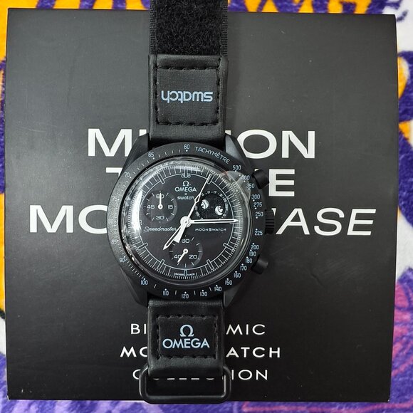NWT Swatch X Omega Moonswatch Mission To The Moonphase New Moon Watch
